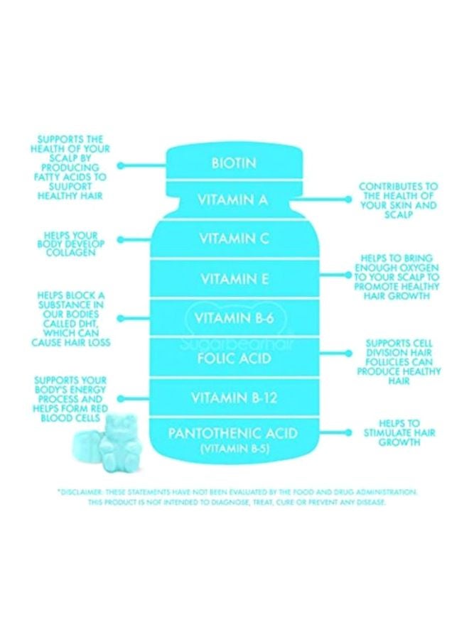 SugarBear Hair Vitamins - 60 Veg Gummies - Image 2